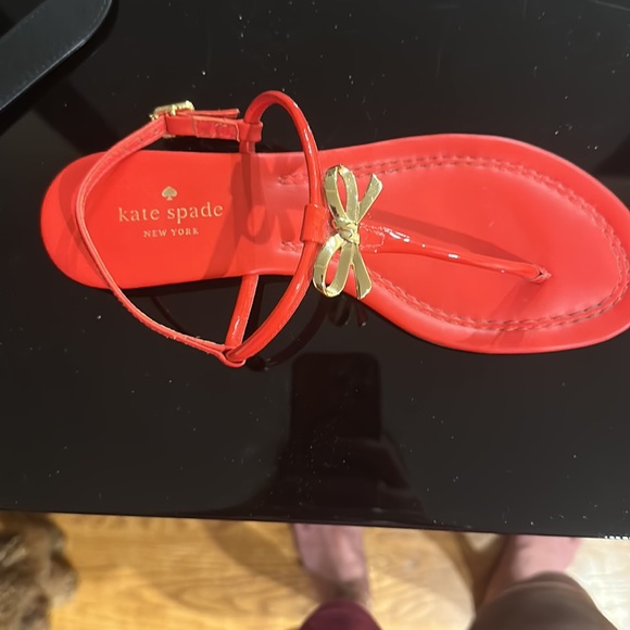 Kate Spade Tracie Bow Sandals Red Size 8 - Picture 3 of 5